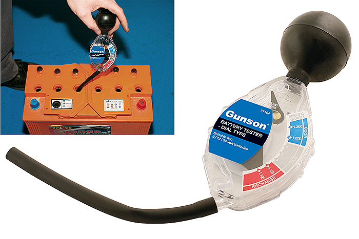 Gunson’s new dial type battery tester