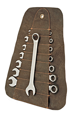 Traditional leather tool rolls — Range includes imperial, metric and Whitworth!