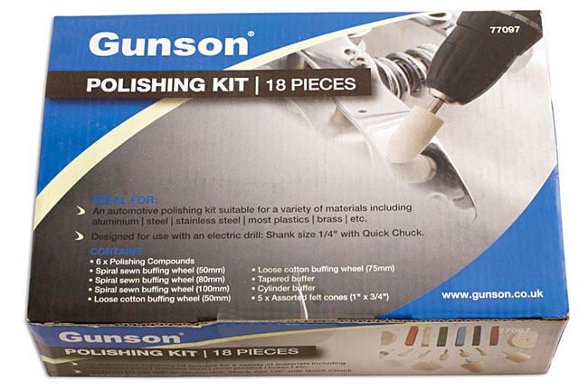 Laser Tools 77097 Polishing Kit - 18pc